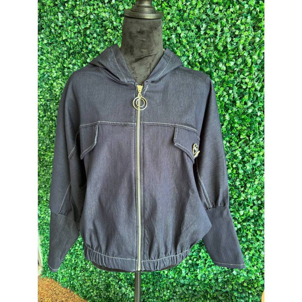 NEW AQRL women's tied up in style jacket in dark denim